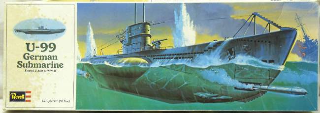 Revell 1/125 U-99 German U-Boat Type VIIB, H408 plastic model kit